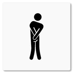 WC muži, 100x100mm, bílá, Nevada